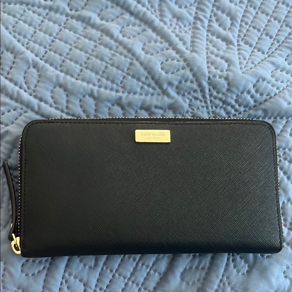 Kate Spade Black Zip Wallet